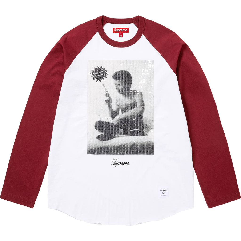 Supreme/Larry Clark Sequin Raglan L/S Top