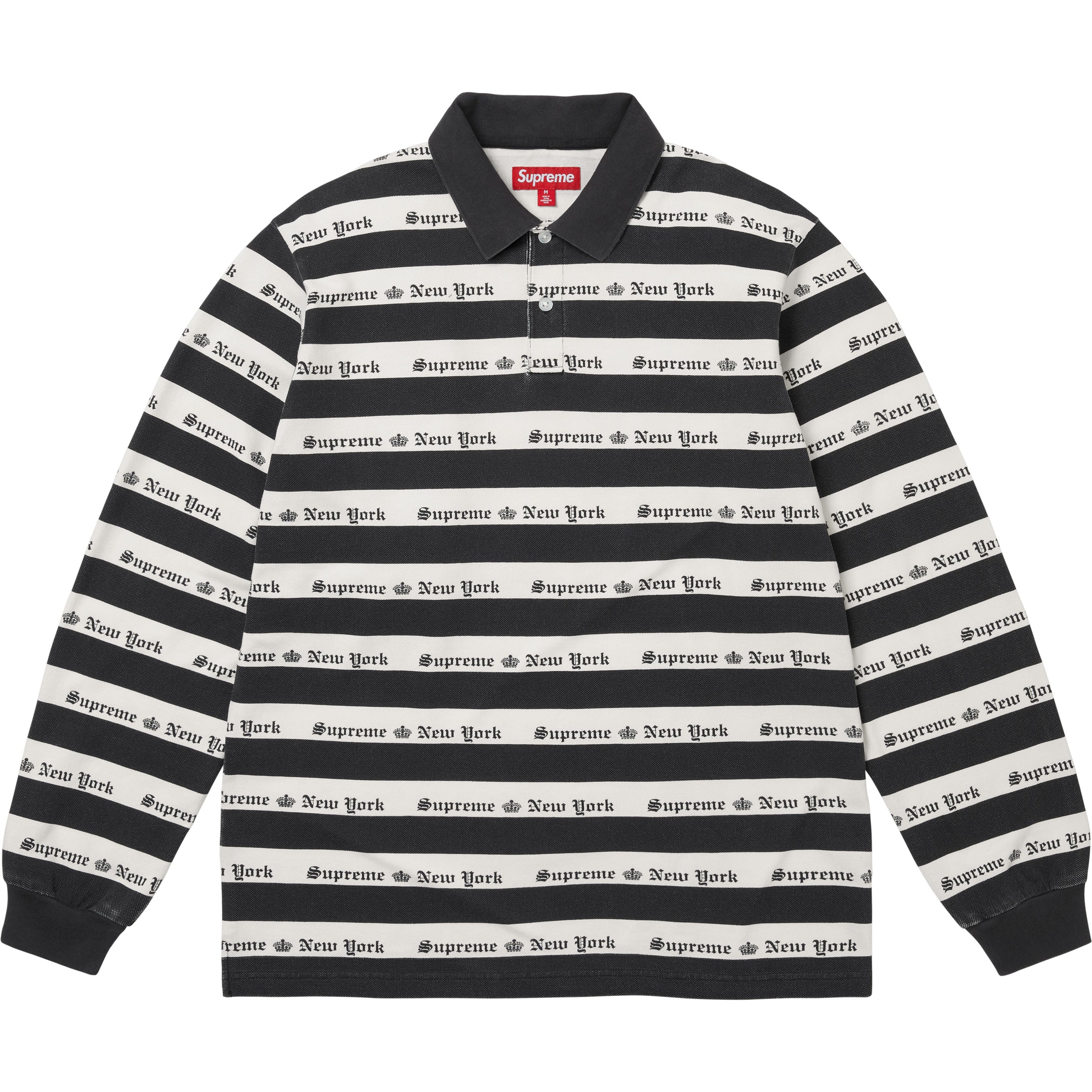Old English Stripe L/S Polo - Shop - Supreme