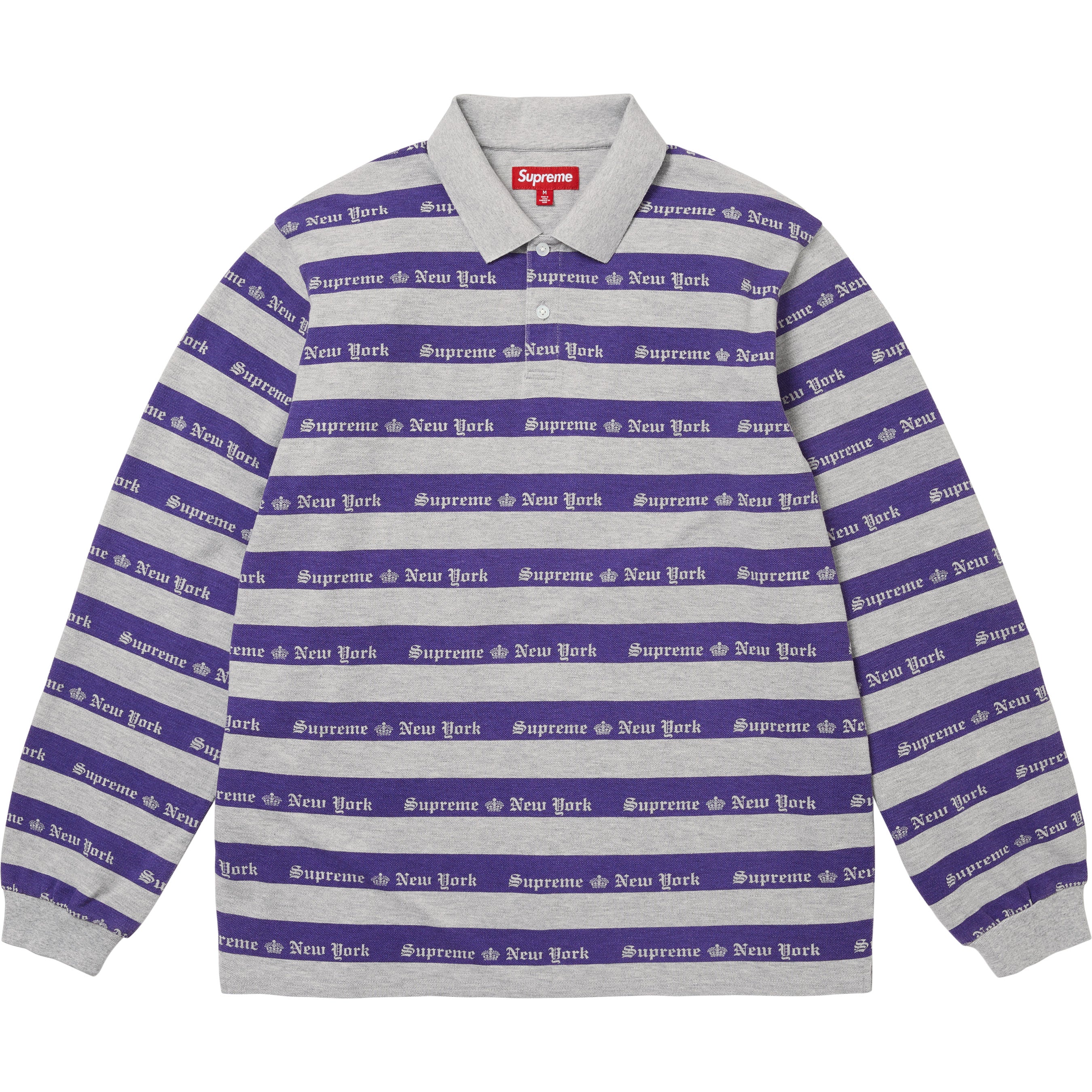 Old English Stripe L/S Polo - Shop - Supreme