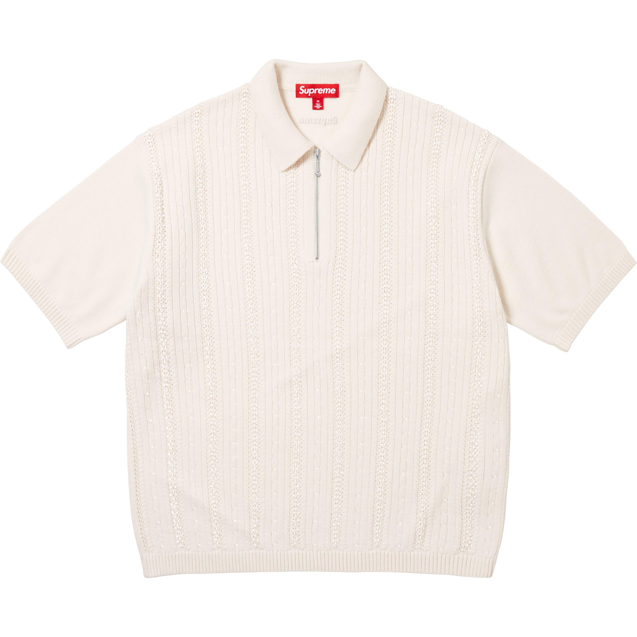 Beaded Zip S/S Polo Sweater - Shop - Supreme