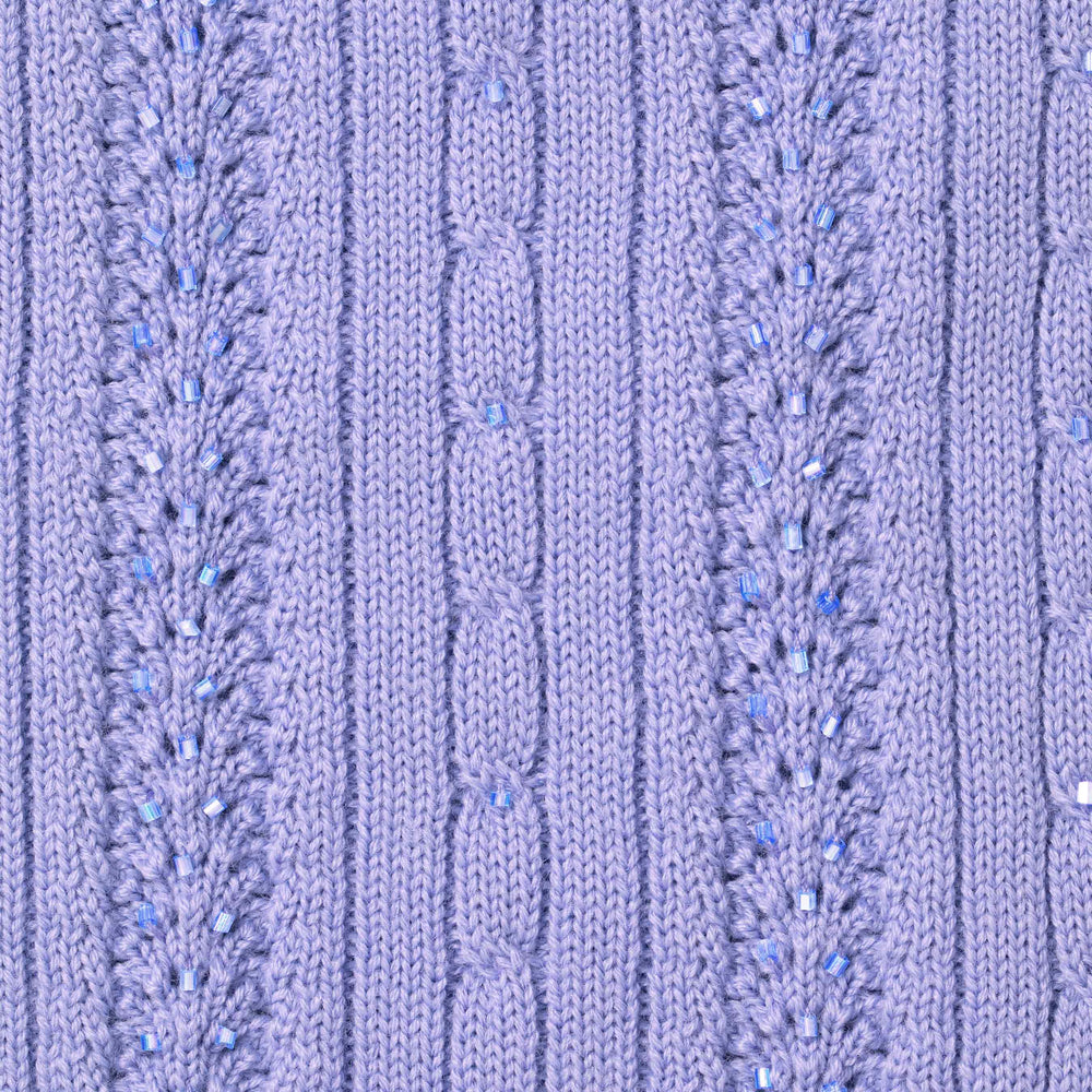 Beaded Zip S/S Polo Sweater - Image 3