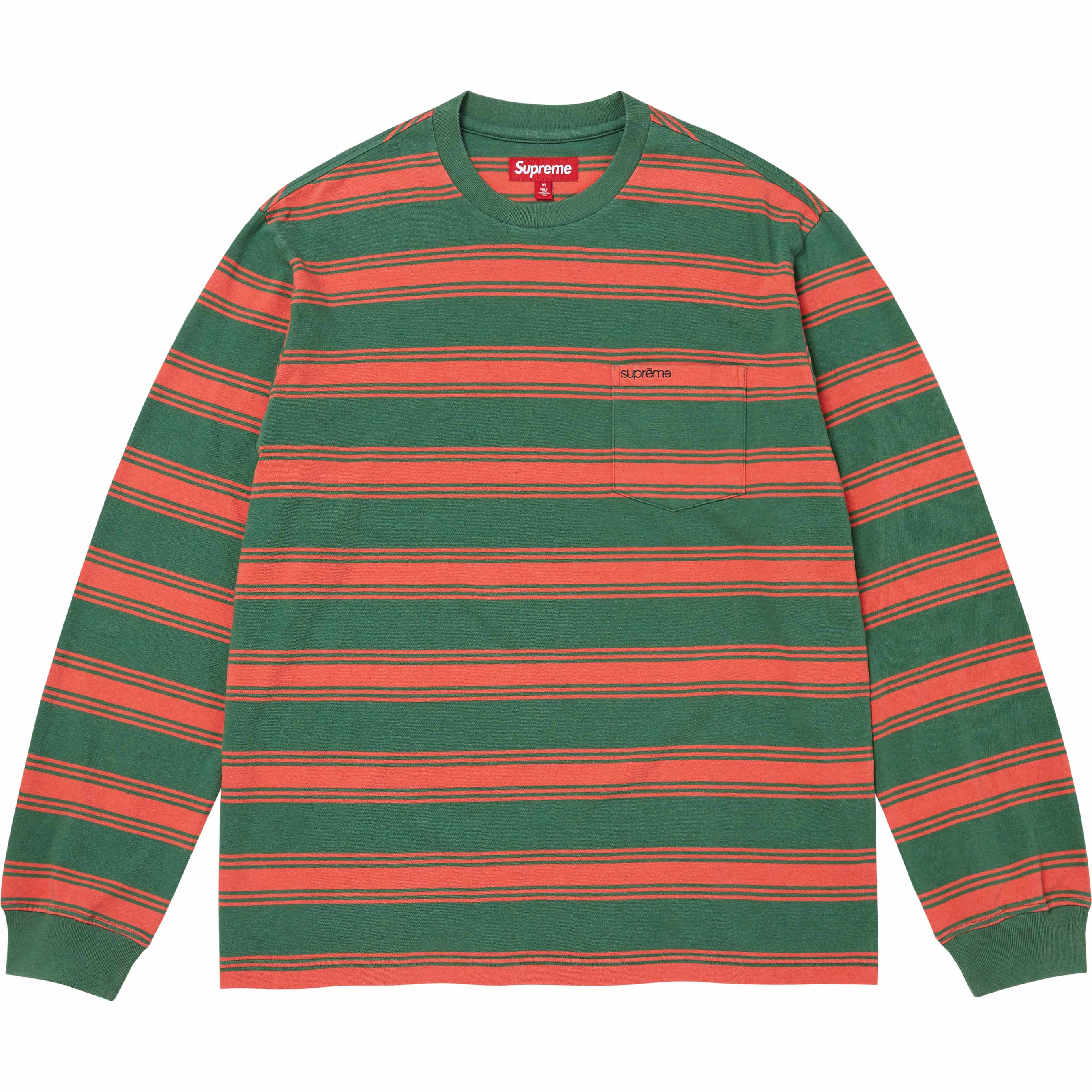 【L】 Supreme border cotton L/S Stripe Pocket L/S Top - Shop - Supreme