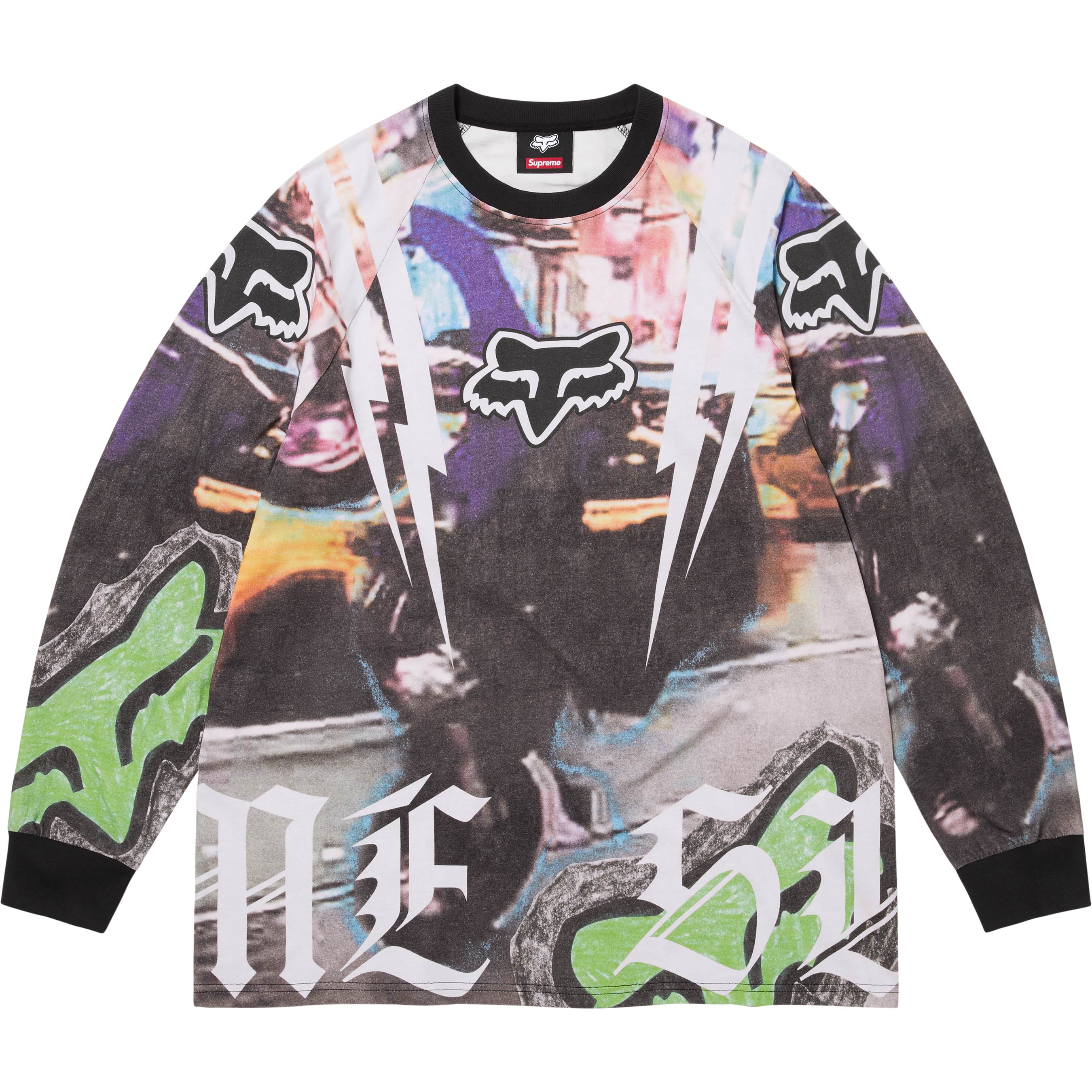 トップス Supreme Fox Racing Supreme SS18 Fox Racing Moto Jersey Top Black SUP-SS18-367