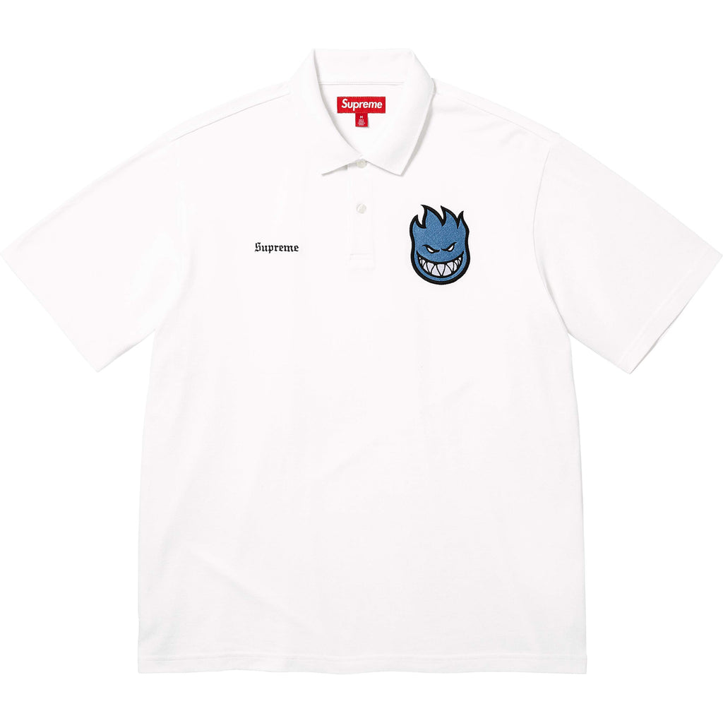 Supreme ポロシャツ M ホワイト/ネイビー Supreme®/Spitfire® Polo - Shop - Supreme