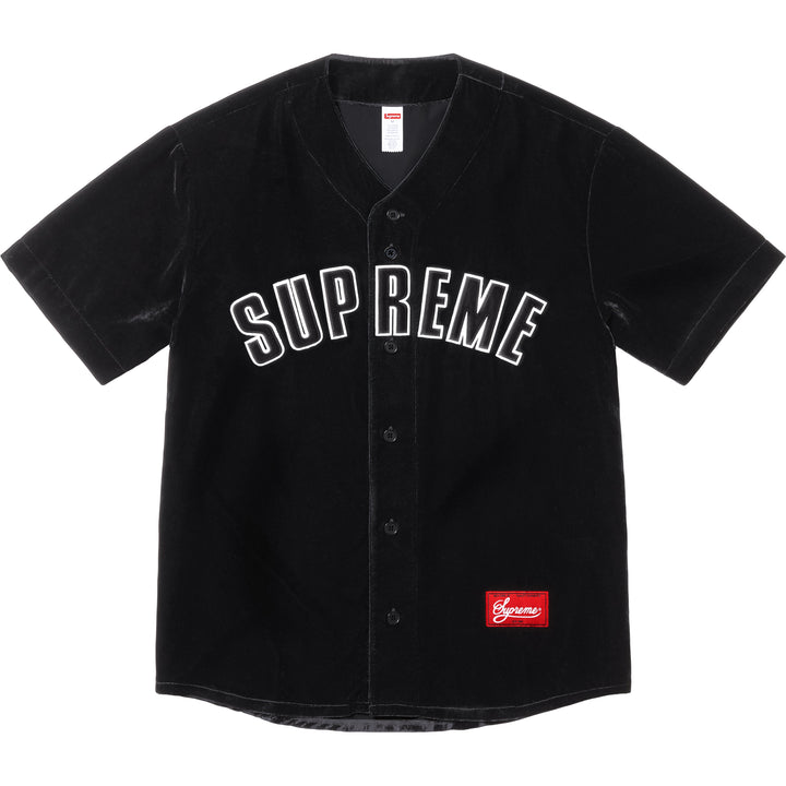 Supreme Velvet Baseball Jersey Leopard