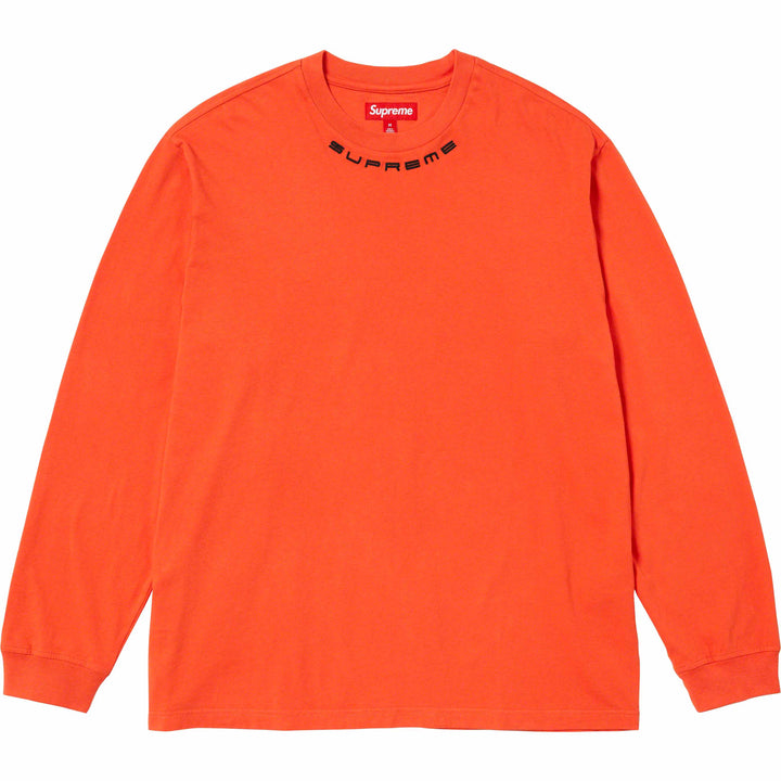 宅送] collar english old Supreme logo top l/s Tシャツ/カットソー