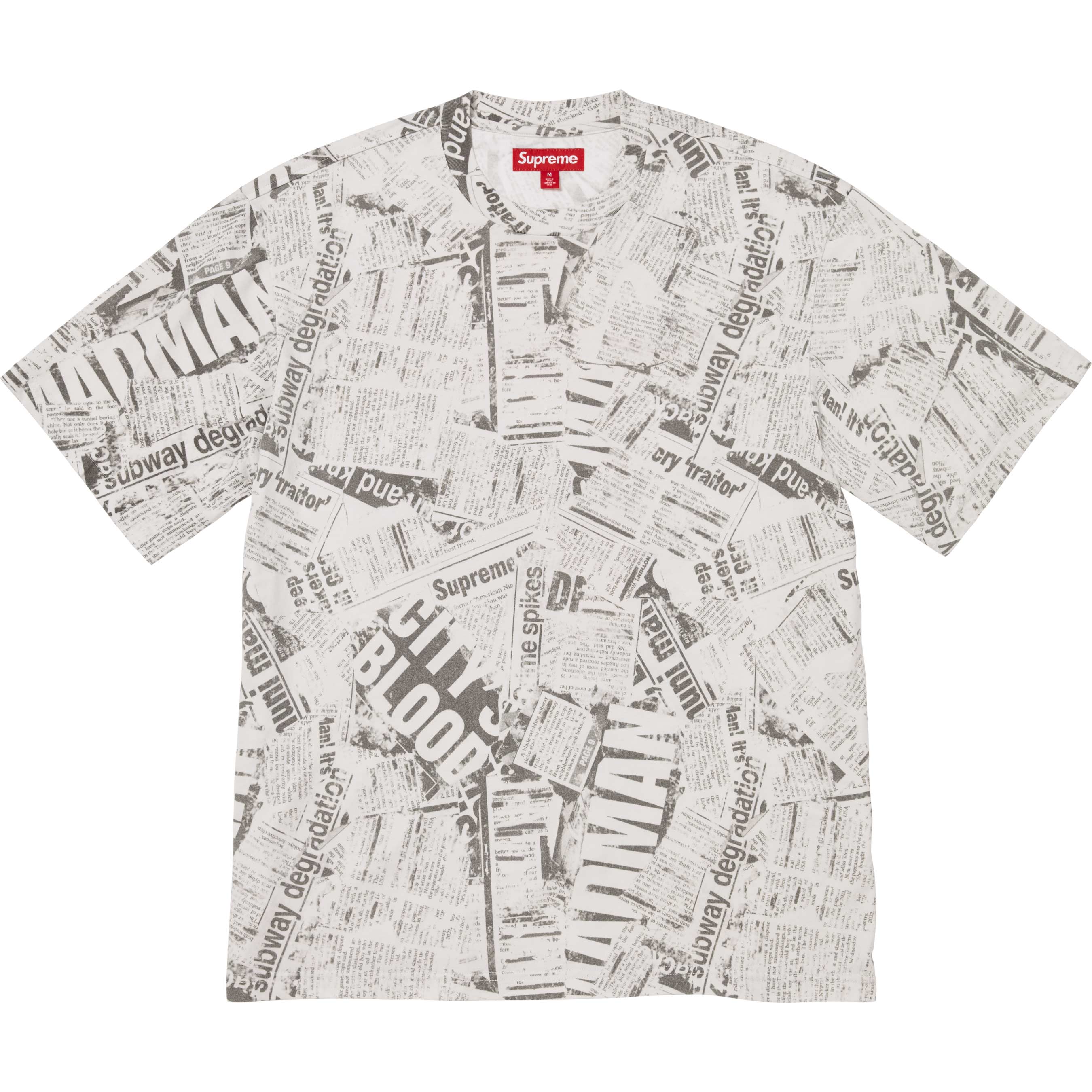 Newspaper S/S Top - Shop - Supreme