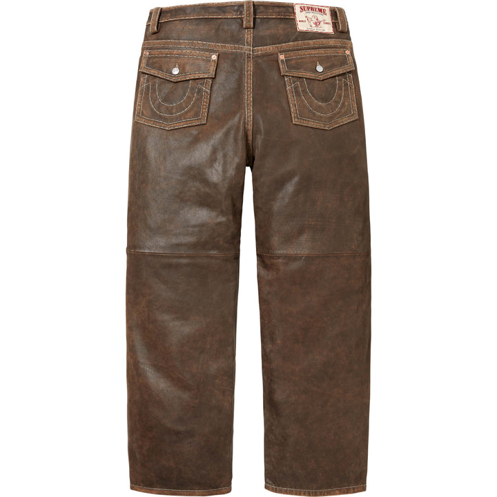 Supreme®/True Religion® Loose Fit Leather Pant-2