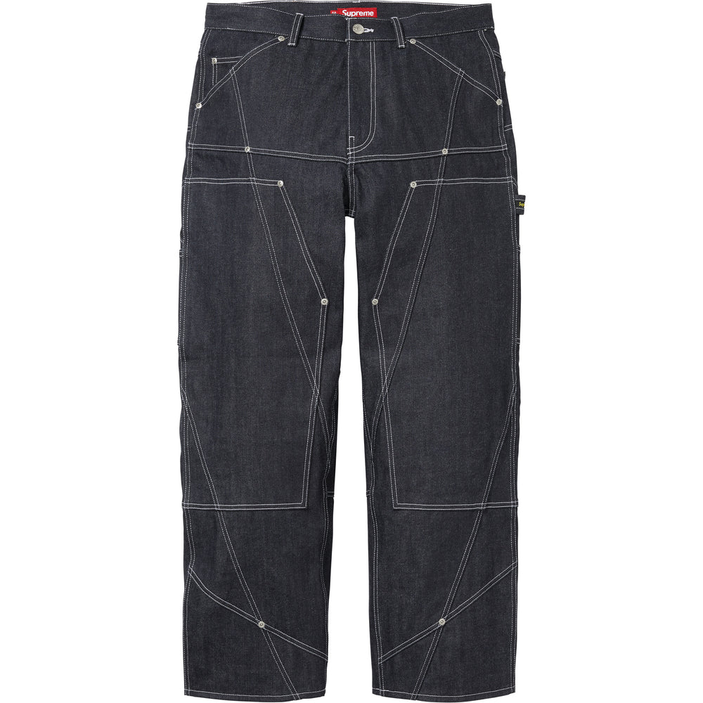 Contrast Stitch Double Knee Painter Jean