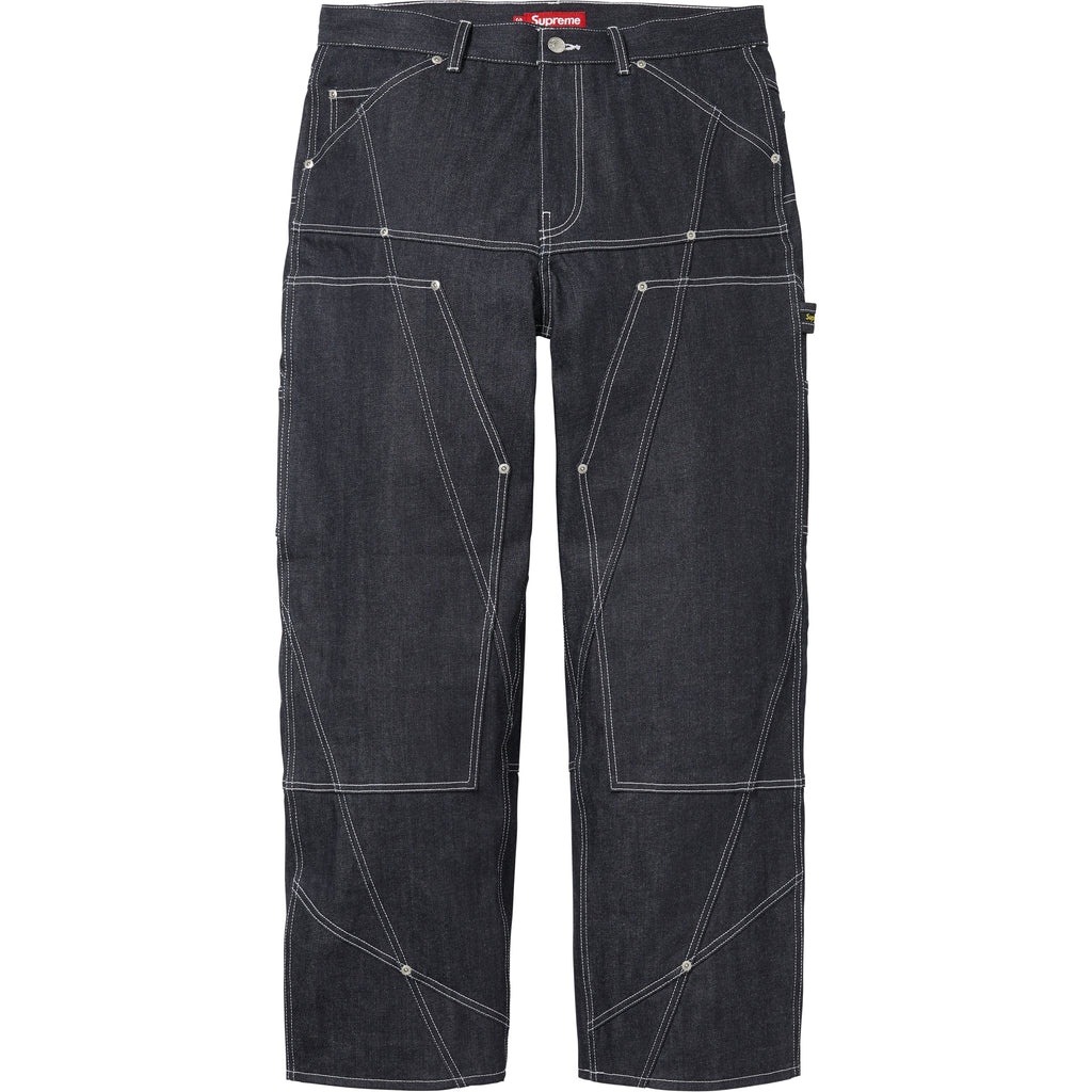Contrast Stitch Double Knee Painter Jean