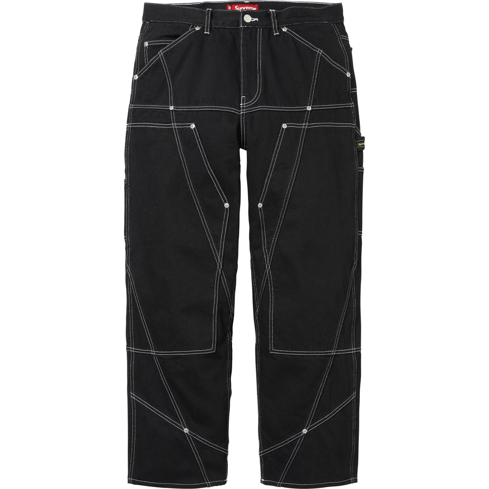 Contrast Stitch Double Knee Painter Jean