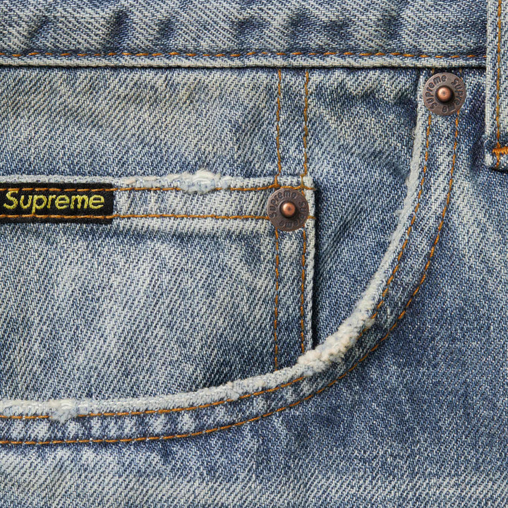 Distressed Loose Fit Selvedge Jean - Shop - Supreme 