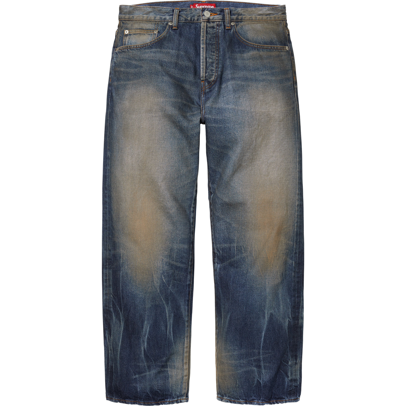 Distressed Loose Fit Selvedge Jean - Image 1