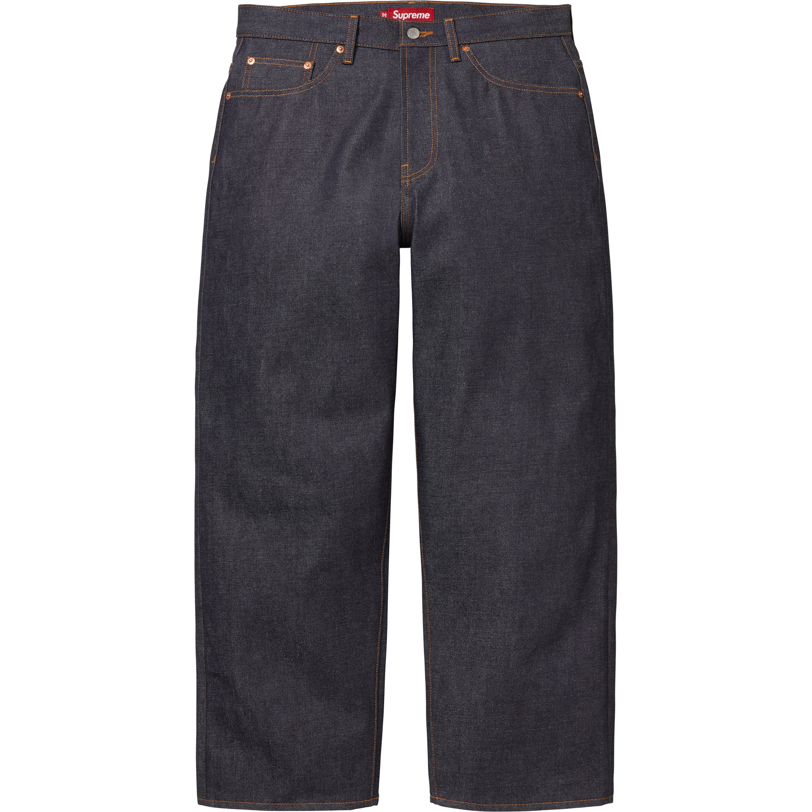 パンツ supreme riggid baggy denim indigo 24ss Supreme Rigid Baggy Selvedge Jean (SS24) - $178