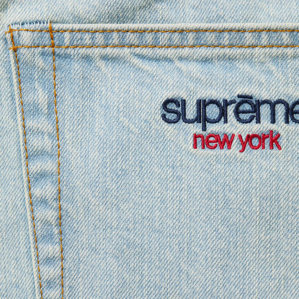 極希少‼️ 日本製 Supreme baggy jean Washed Blue Supreme Trademark Jacquard Baggy Jean Washed Blue Men's - SS23 - US