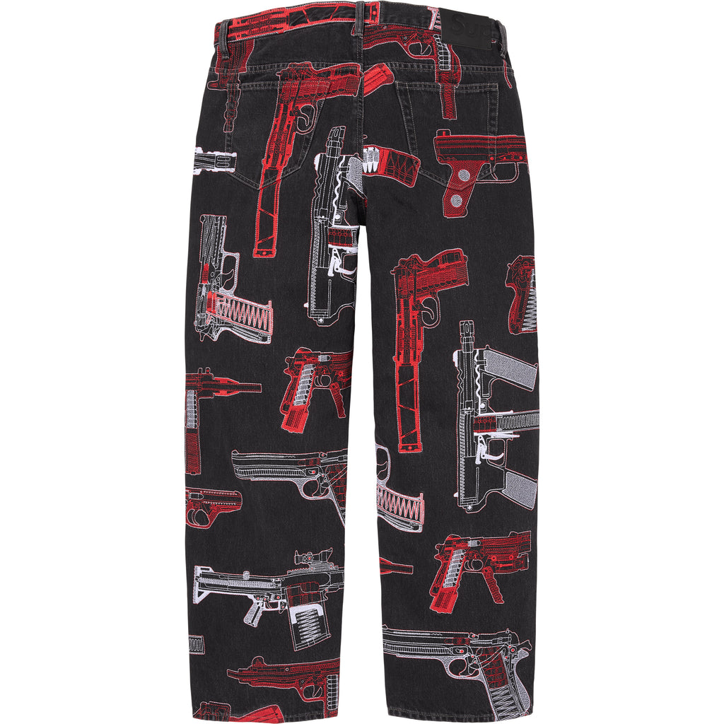 Guns Embroidered Loose Fit Jean - Shop - Supreme
