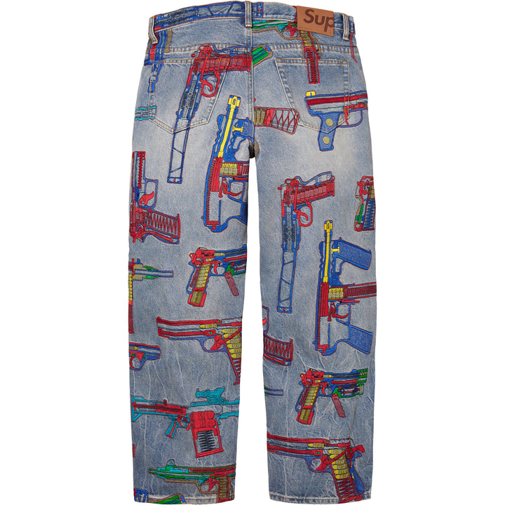 Guns Embroidered Loose Fit Jean - Shop - Supreme