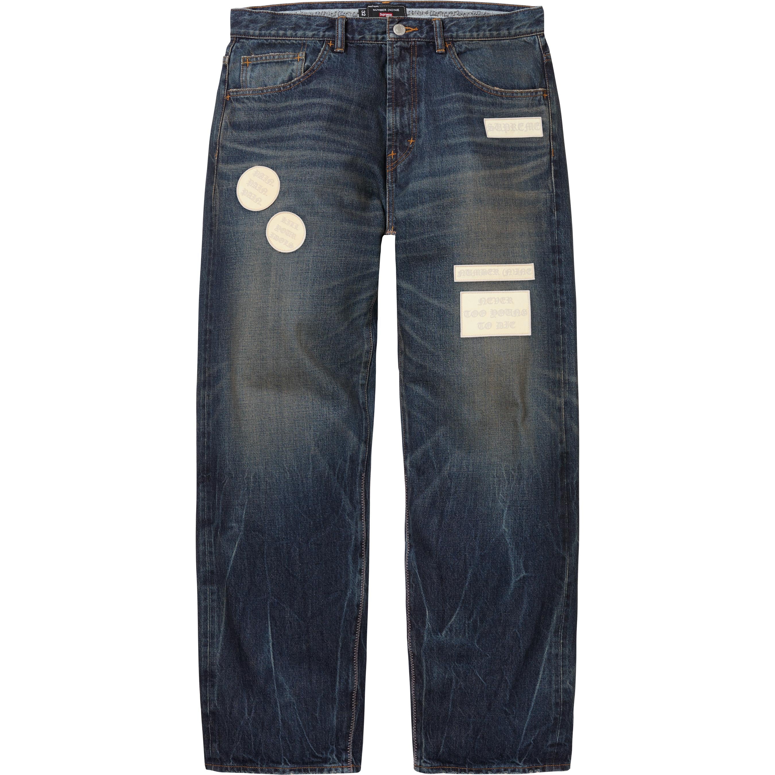 Supreme®/Number (N)ine® Patches Loose Fit Selvedge Jean - Shop