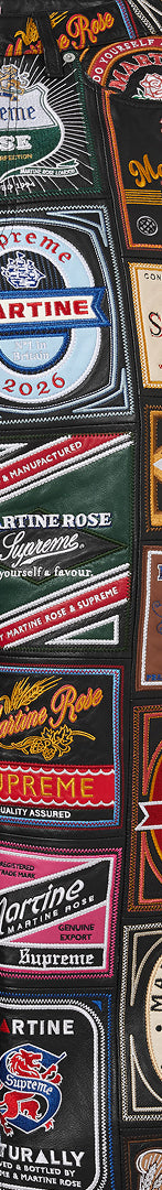 Supreme®/Martine Rose® Patchwork Labels Leather 5-Pocket Jean