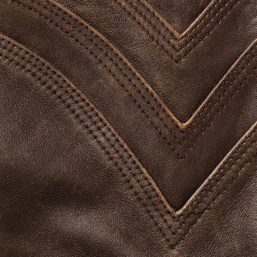 S Logo Leather Baggy 5-Pocket Jean - Image 3