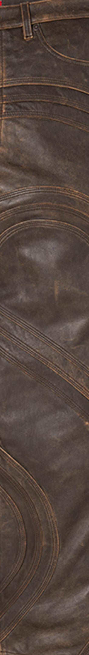 S Logo Leather Baggy 5-Pocket Jean - Image 4