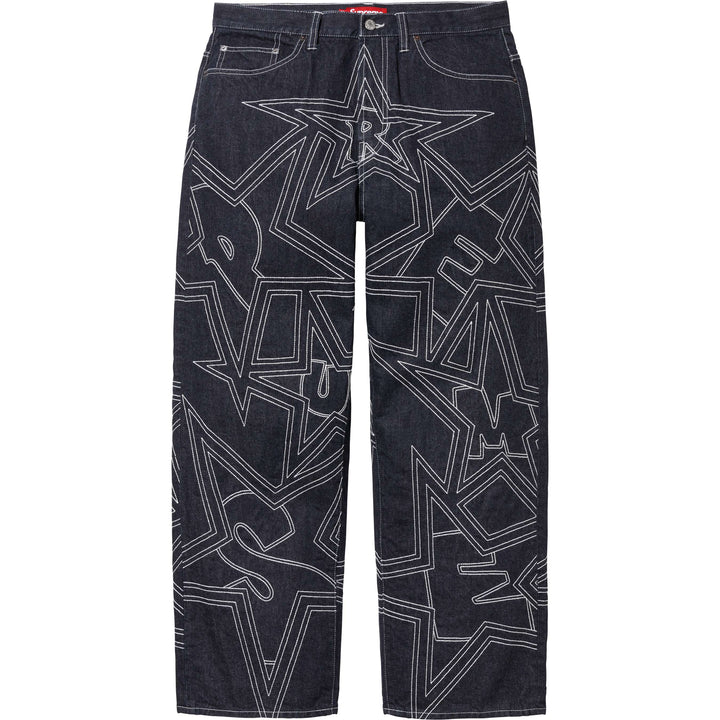 Stars Topstitch Baggy Jean - Shop - Supreme