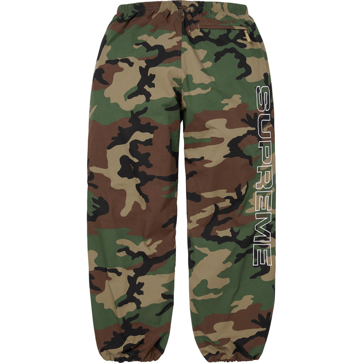 Spellout Embroidered Ripstop Track Pant