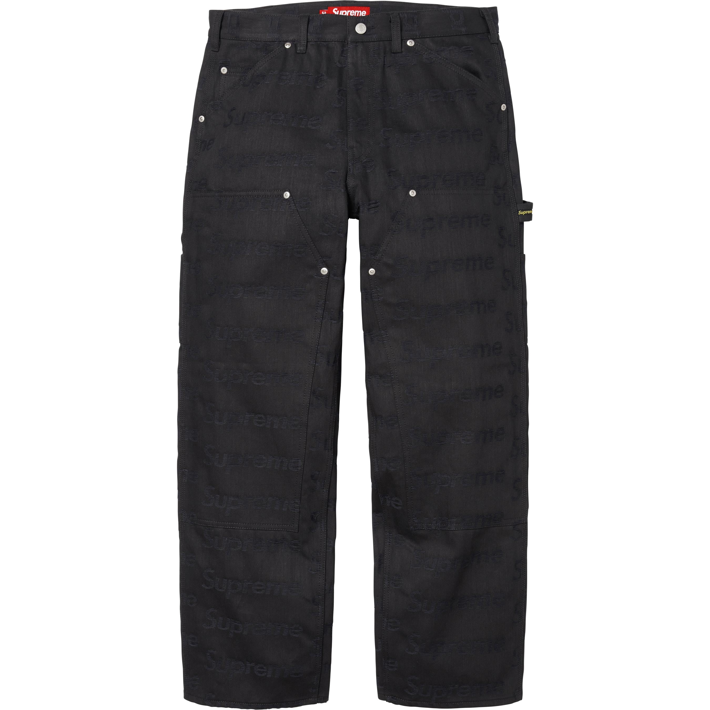パンツ Supreme Jacquard Logos Double Knee Black パンツ Supreme Jacquard Logos Double Knee Black Jacquard Logos