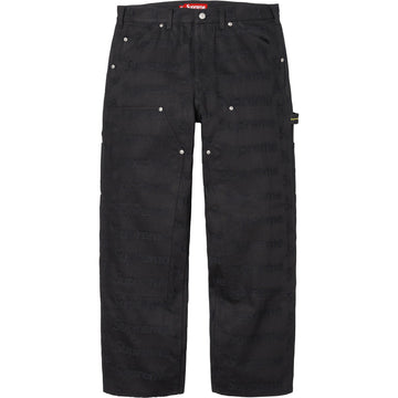 Jacquard Logos Double Knee Denim Painter Jean