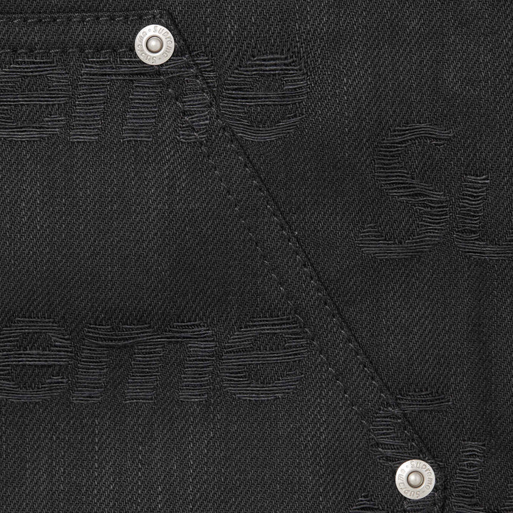 Jacquard Logos Double Knee Denim Painter Jean-10