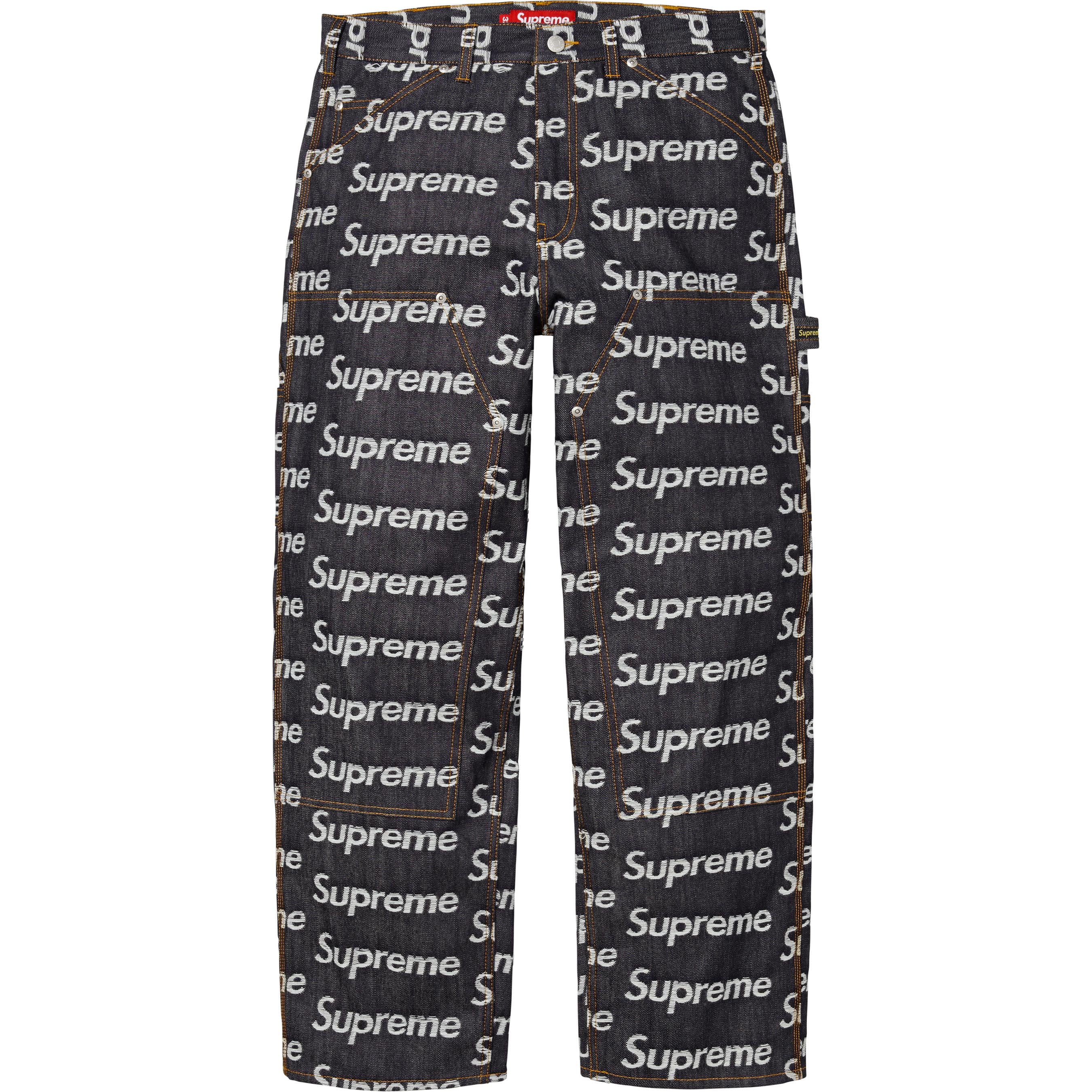 Jacquard Logos Double Knee Denim Painter Jean - Shop - Supreme