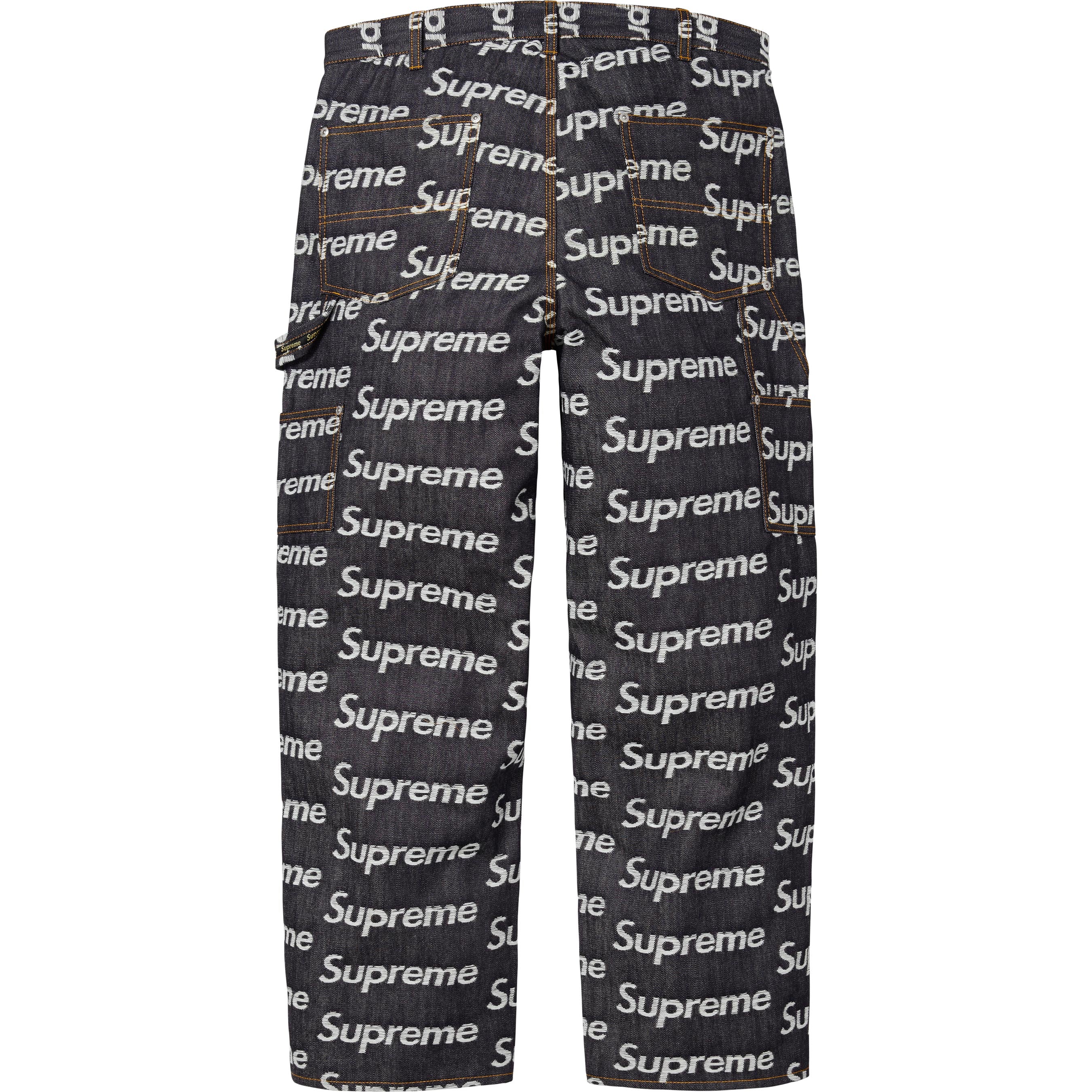 Supreme 25FW Jacquard Logos Double Knee Denim Painter Jean