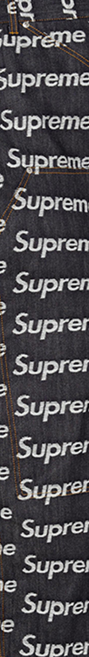 Jacquard Logos Double Knee Denim Painter Jean-7