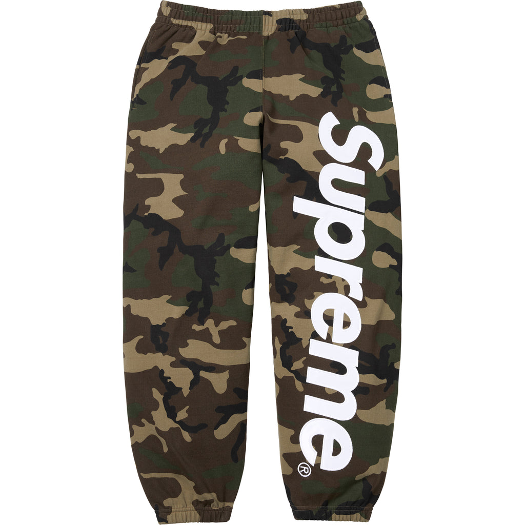 パンツ Supreme S Logo Sweatpant Woodland Camo S Satin Appliqué Sweatpant - Shop - Supreme