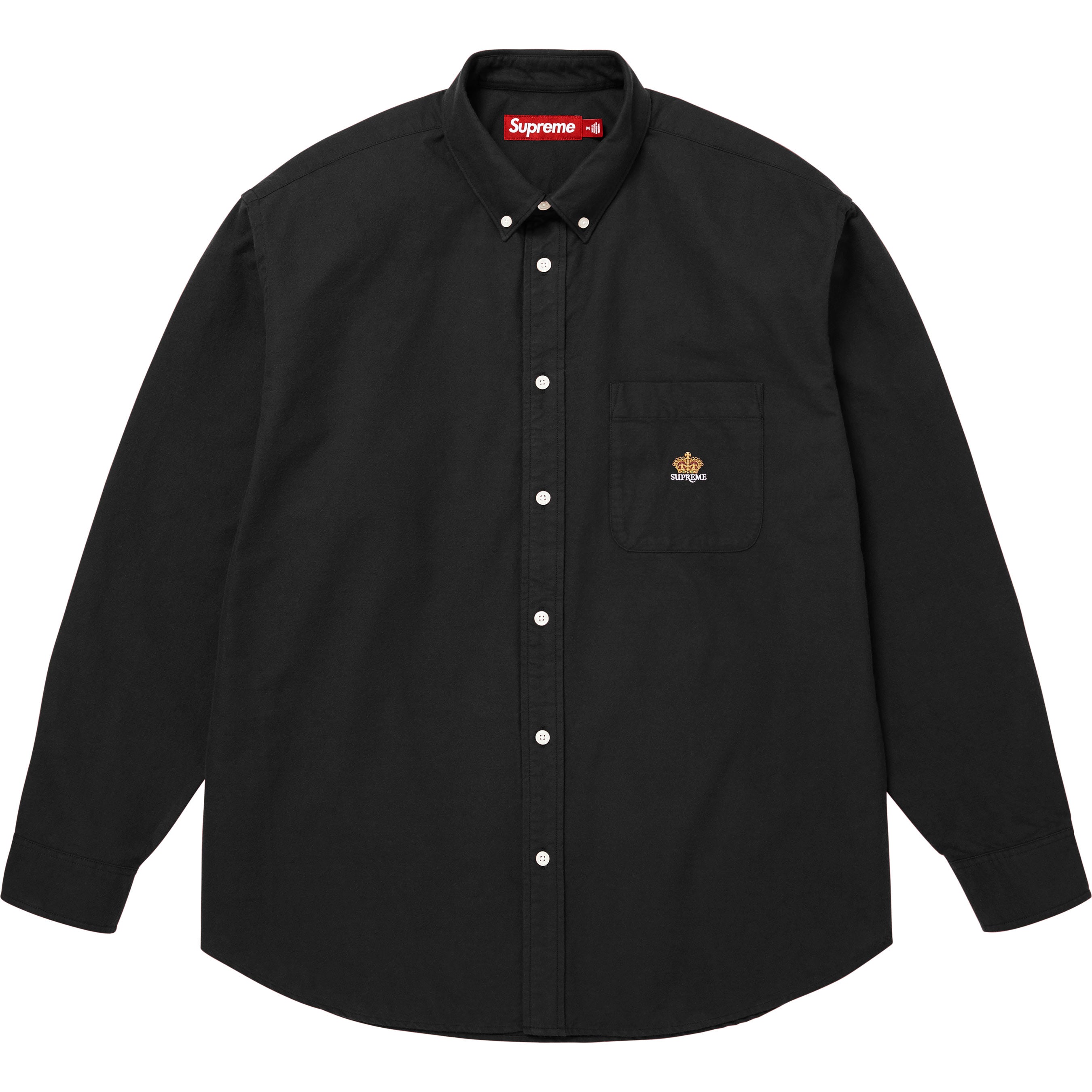 Supreme オックスフォードシャツ Loose Fit Shirt S10_FW26_BrushedOxfordLS_Black