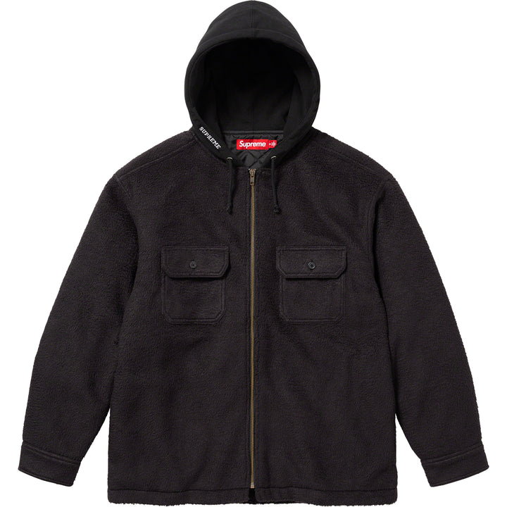 Fleece Zip Up Hooded Shirt - Shop - Supreme