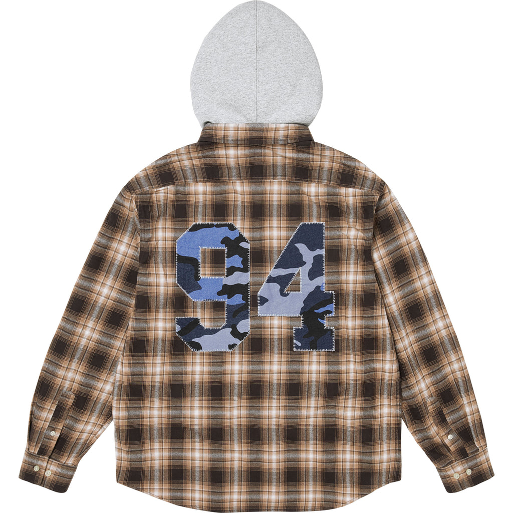 Appliqué Hooded Flannel Shirt - Shop - Supreme