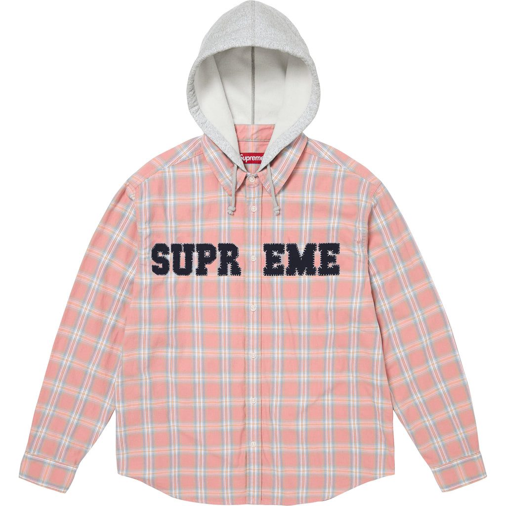 Appliqué Hooded Flannel Shirt - Shop - Supreme