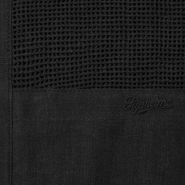 Mesh Panel Linen S/S Shirt - Shop - Supreme