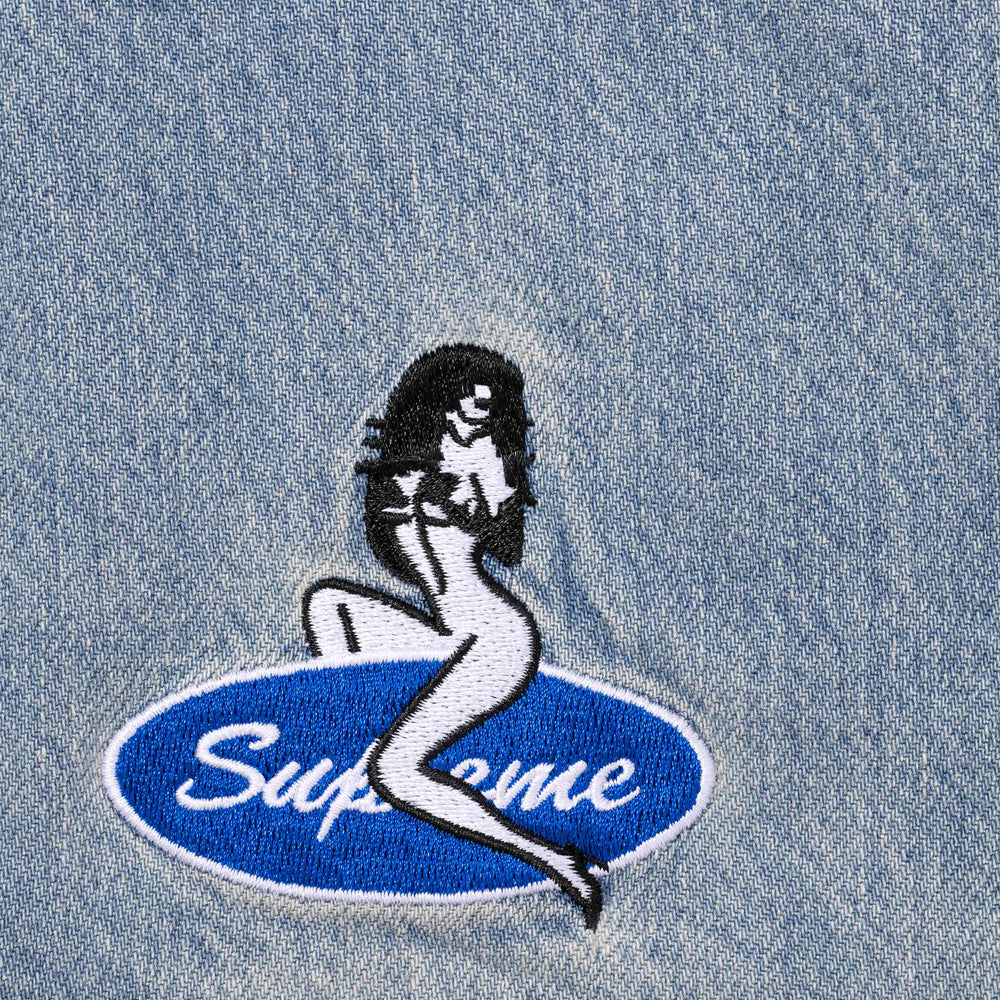 Quilted Lined Denim Snap Shirt - Image 3