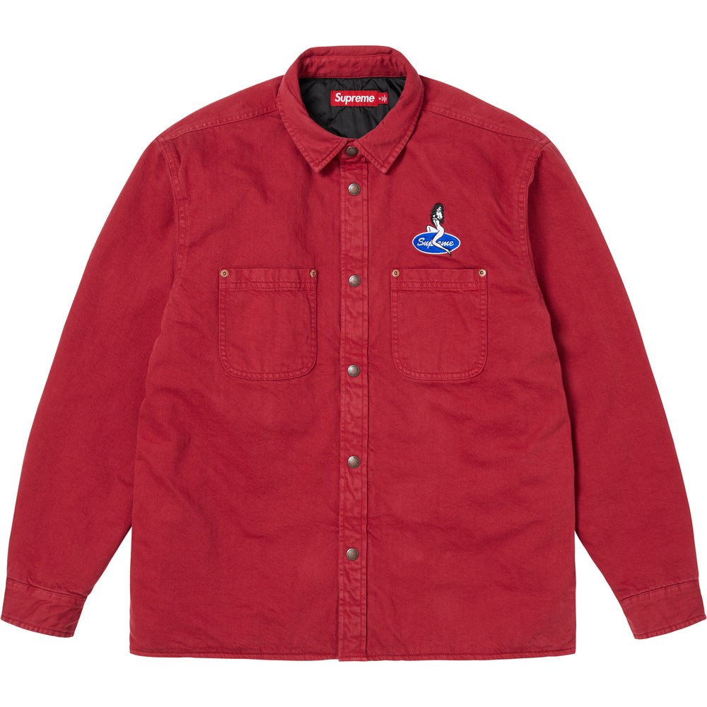 Quilted Lined Denim Snap Shirt