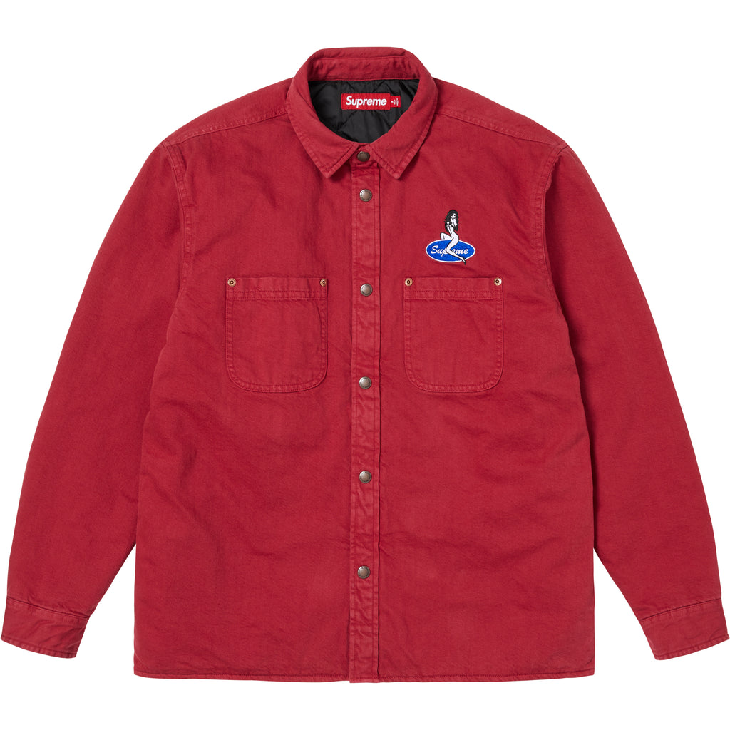 Quilted Lined Denim Snap Shirt