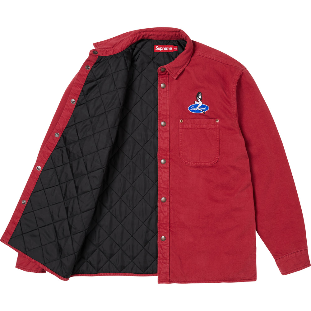 Quilted Lined Denim Snap Shirt - Image 2