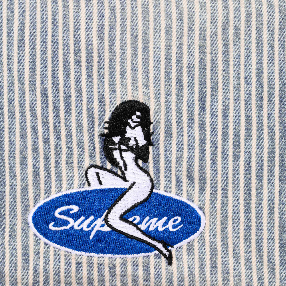 Quilted Lined Denim Snap Shirt - Image 3