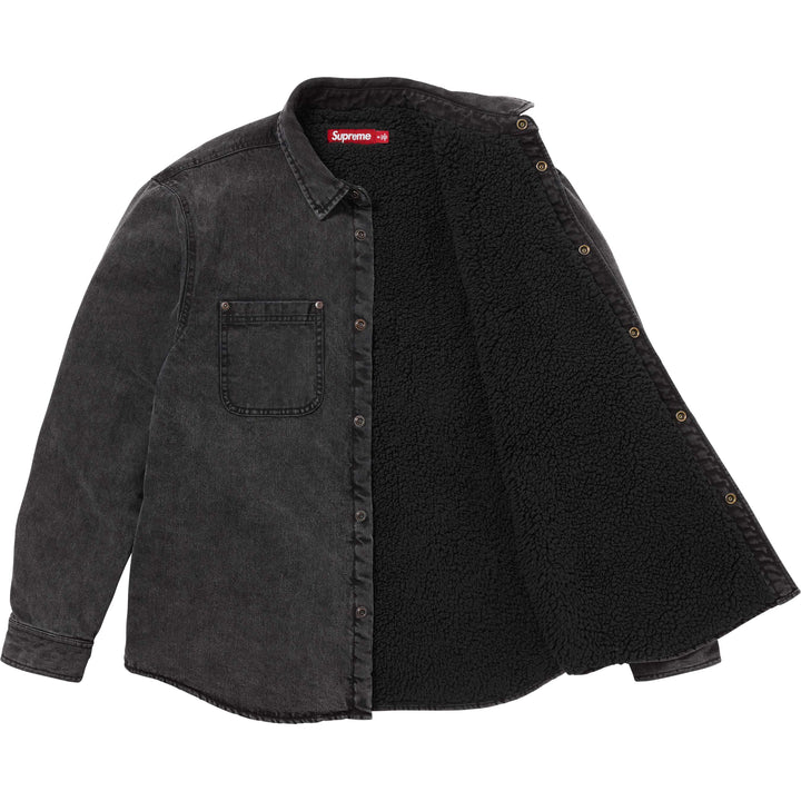 Shearling Lined Denim Work Shirt - Shop - Supreme