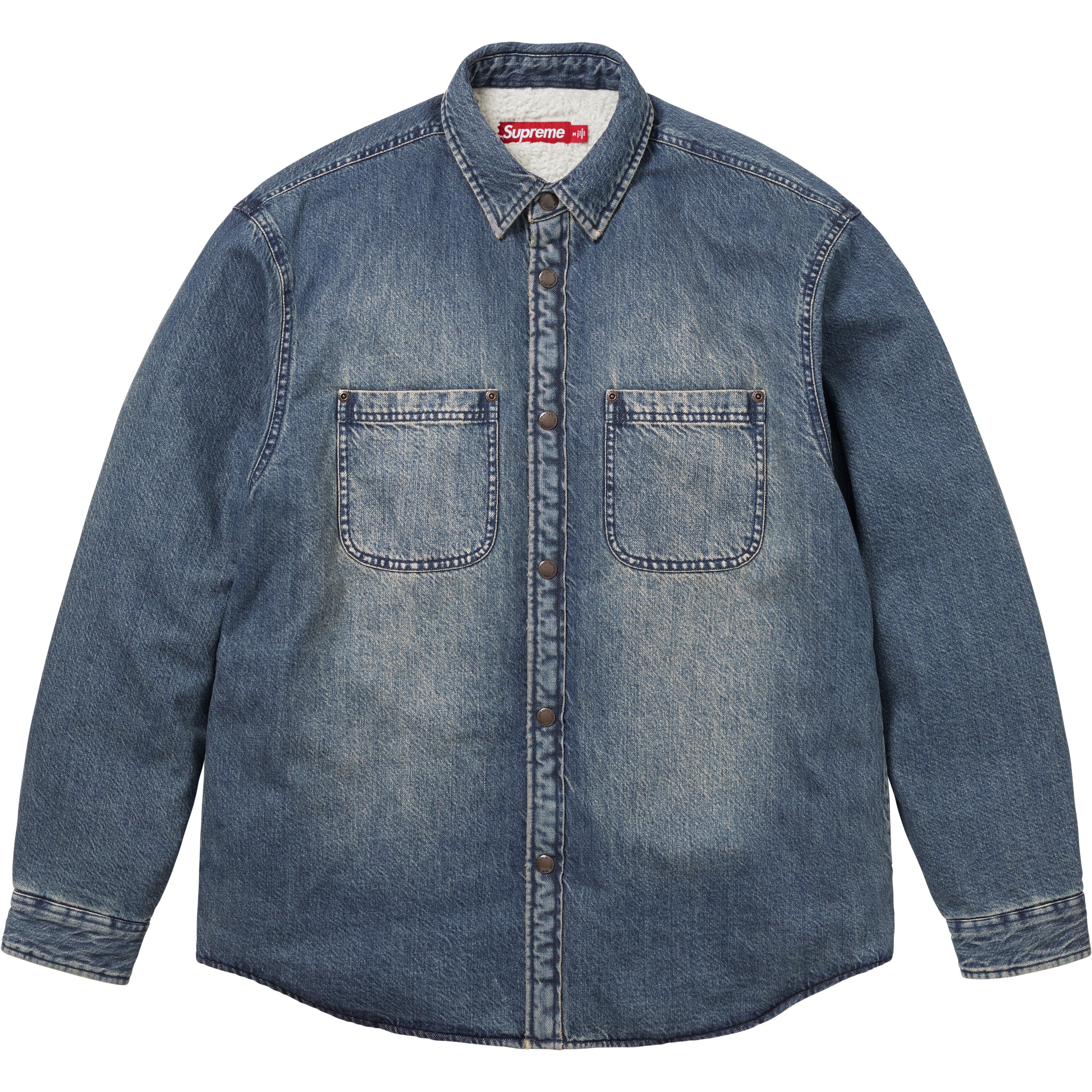Shearling Lined Denim Work Shirt - Shop - Supreme