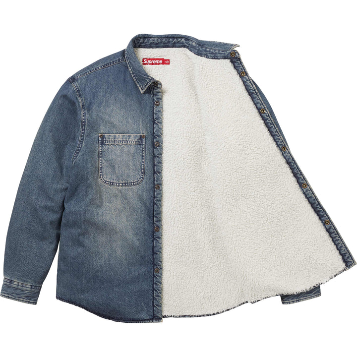 Shearling Lined Denim Work Shirt - Shop - Supreme