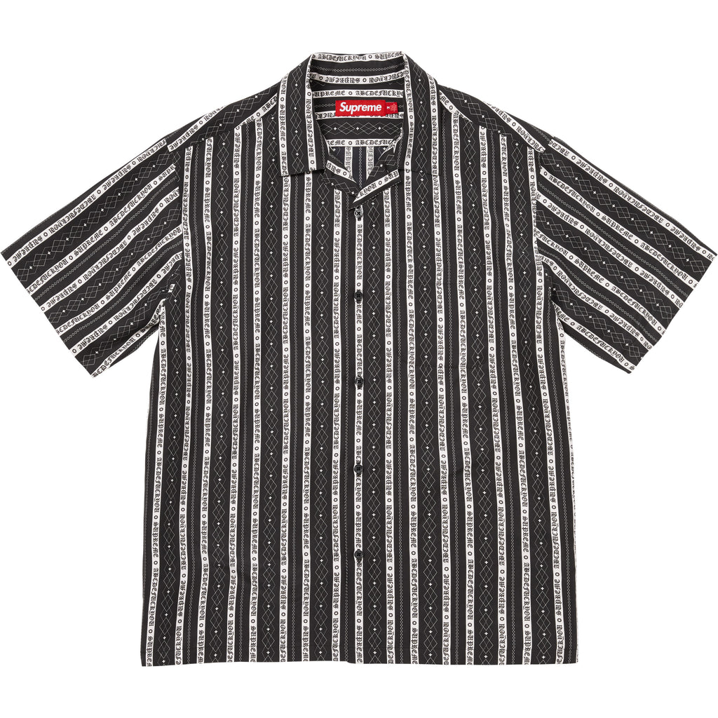 Old English Stripe Silk S/S Shirt