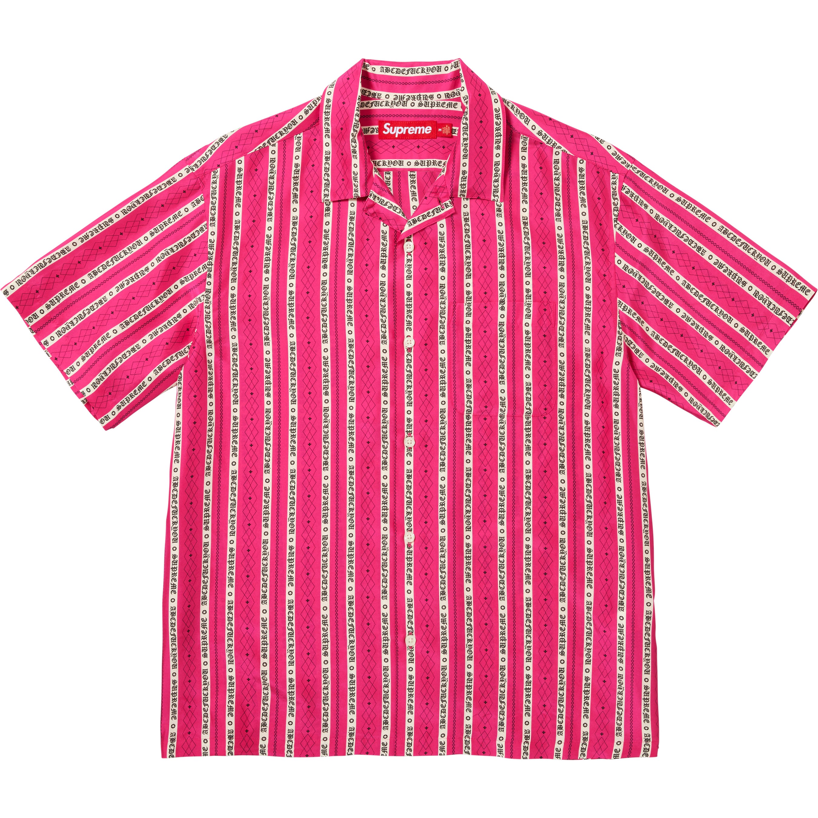 Old English Stripe Silk S/S Shirt - Shop - Supreme