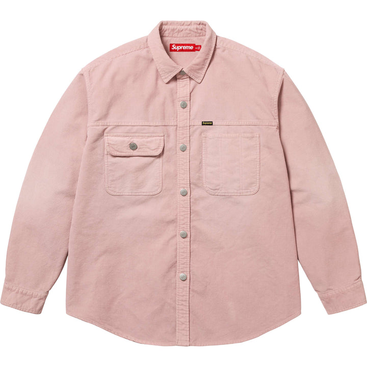 Supreme Washed Corduroy Zip Up Shirt Tan Men's - SS24 - US